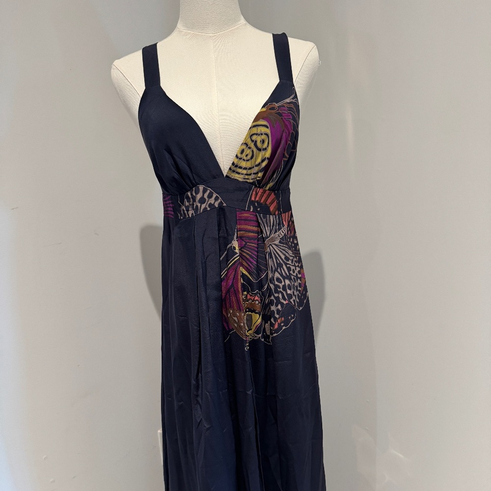 Tibi backless maxi dress silk